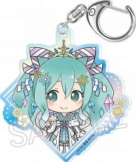 【再販】初音ミク 百鬼夜行 オーロラアクリルキーホルダー 雪女                     ホビーストックで2024年8月発売