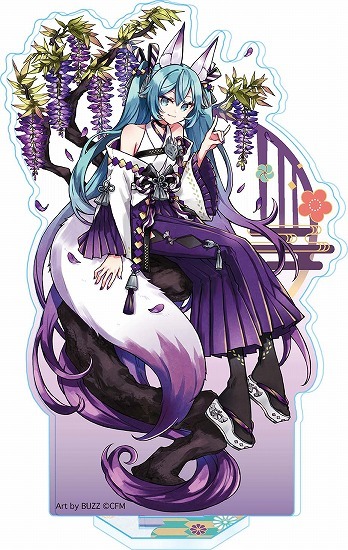 【再販】初音ミク 百鬼夜行 アクリルスタンドM 妖狐 藤                     ホビーストックで2024年8月発売