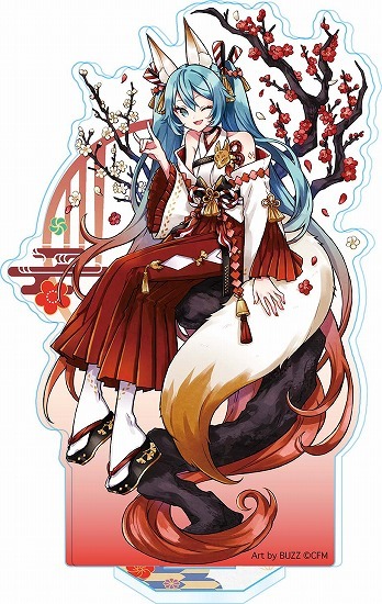 【再販】初音ミク 百鬼夜行 アクリルスタンドM 妖狐 梅                     ホビーストックで2024年8月発売