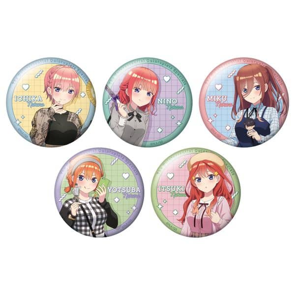 五等分の花嫁∽ トレーディング描き下ろし缶バッジ  キャラアニで
                                                2024年08月発売