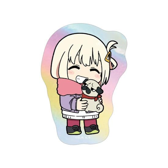 リコリス・リコイル 描き起こし 錦木千束 Art by 荒* ちびキャラ オーロラステッカー ver.D                     ホビーストックで2024年10月発売