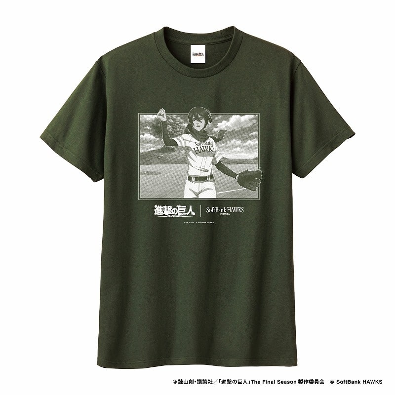 進撃の巨人×パ・リーグ6球団コラボ 2024進撃の巨人/福岡ソフトバンクホークス Tシャツ (ミカサ) Mサイズ
 アニメイトで
2024年11月上旬発売